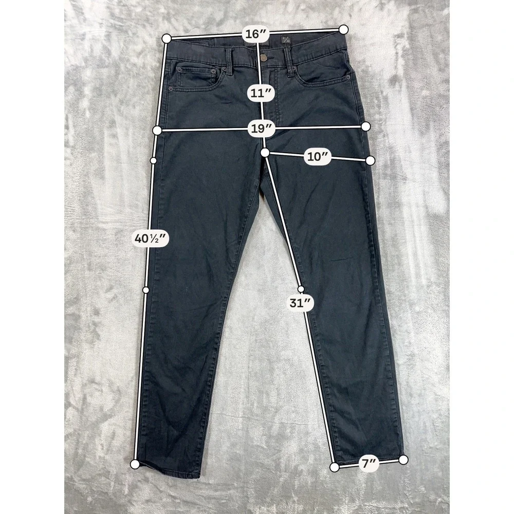 Lucky Brand 121 Slim Straight Jeans Mens Size 31x32 Black Denim Pants